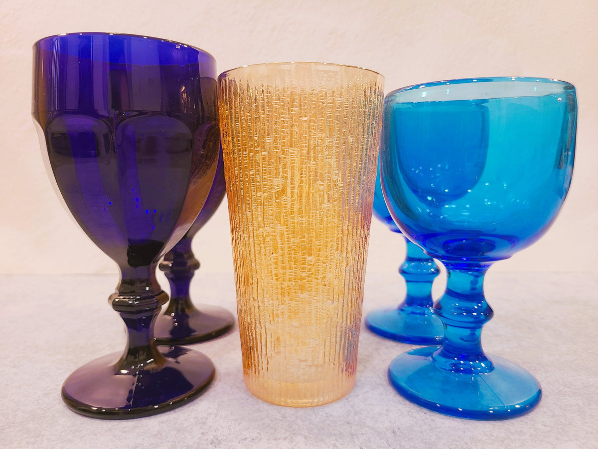 Coastal Vintage Glassware Scene