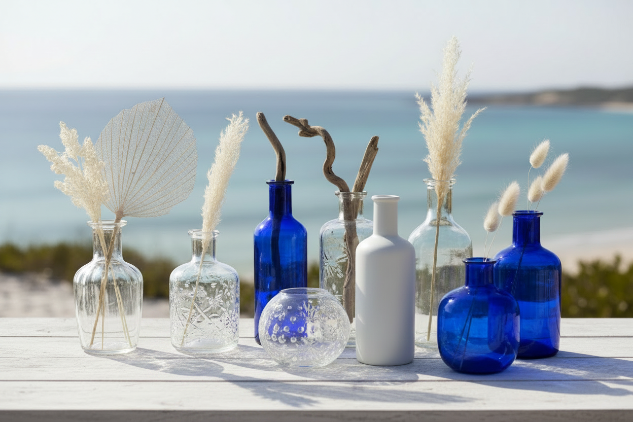 Tall Coastal Vases Scene