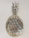 Vintage pineapple silver tone metal dish made in Japan by Matsumoto for the Eleanor retail line.
