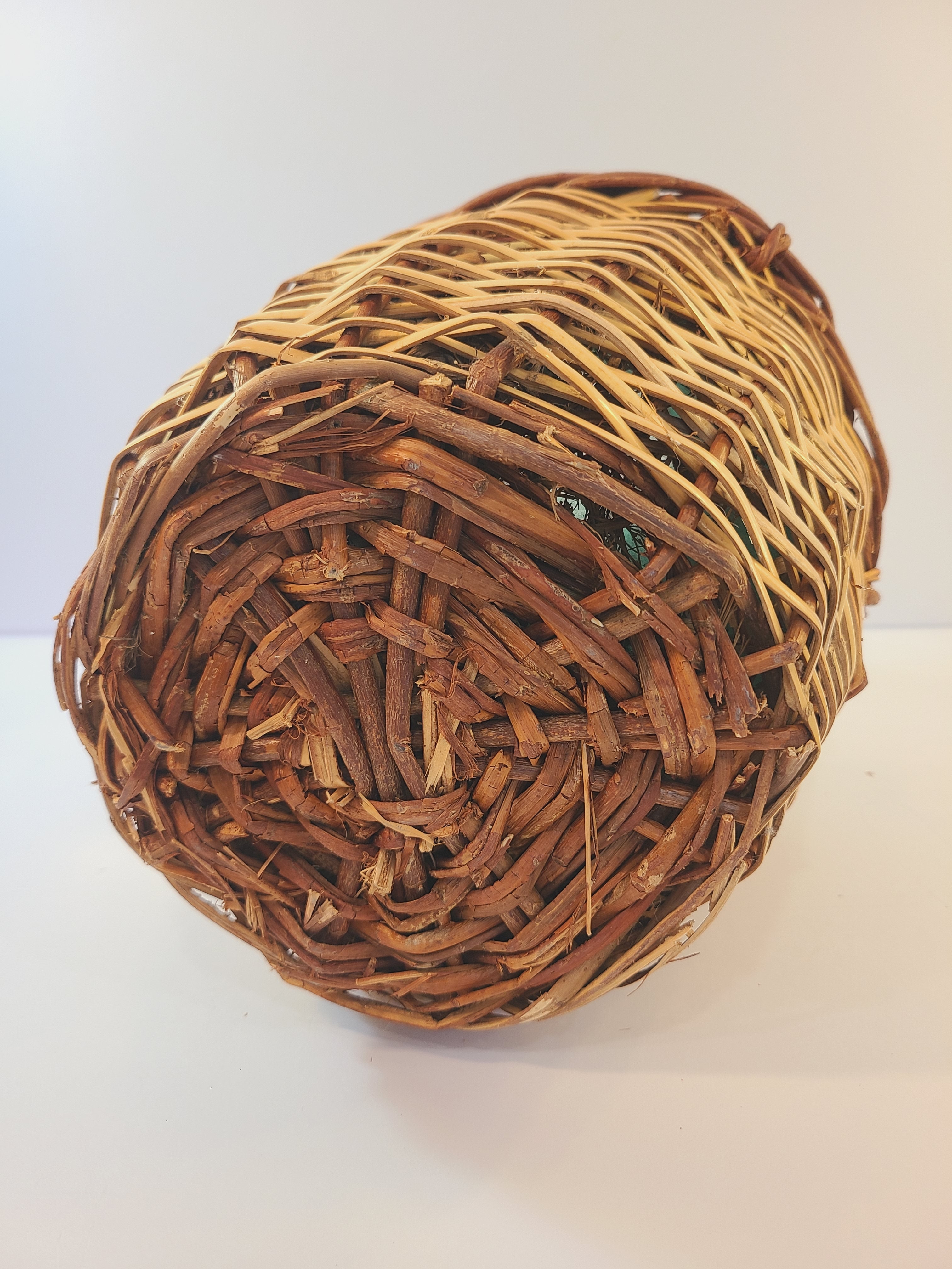 Bottom of Vintage Viresa Demijohn with Original Rattan circa 1960s 10.5 inches
