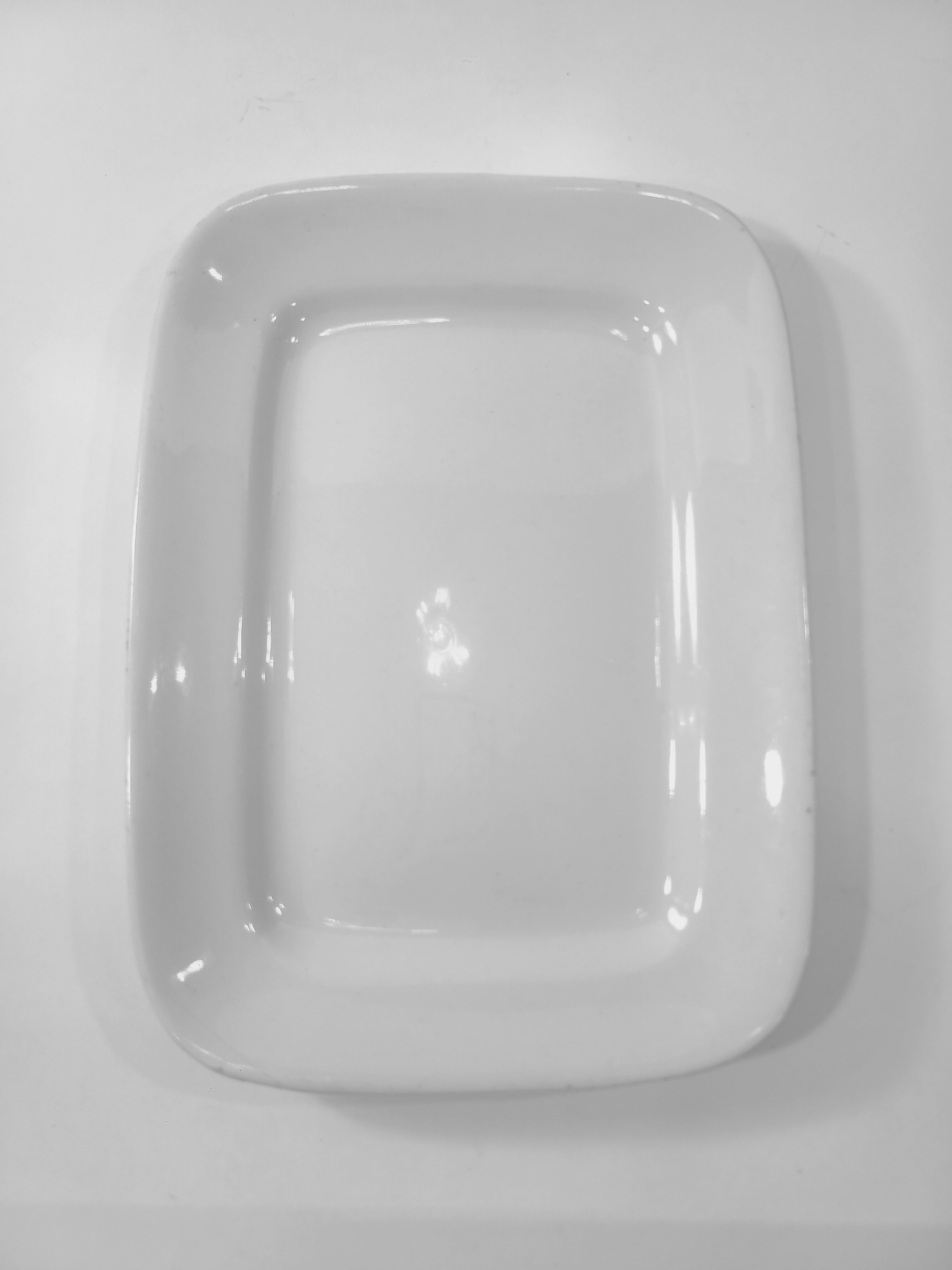 Antique white Alfred Meakin Royal Ironstone Platter photographed from above.