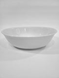 Vintage white porcelain Arzberg Form 1382 Oval Vegetable Bowl by Hermann Gretsch on white background.