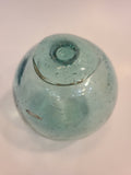 Authentic Glass Fishing Float 3" diameter in classic blue-green color.